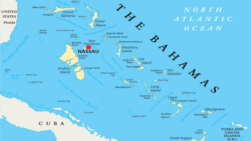 Map of the Bahamas