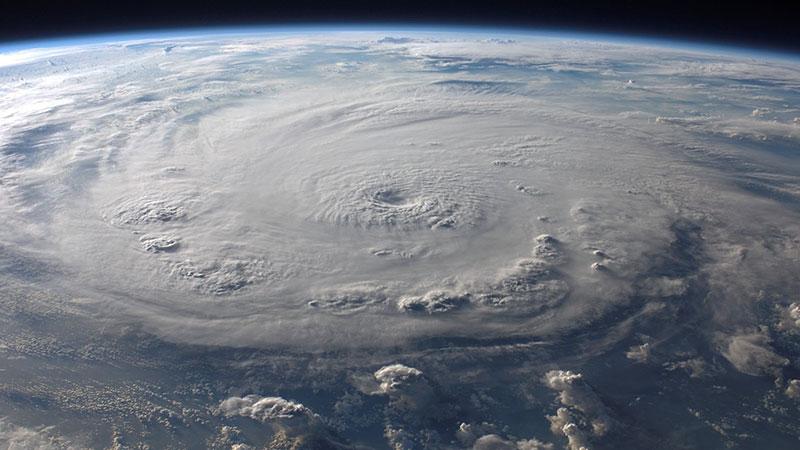Hurricane formation, view from space
