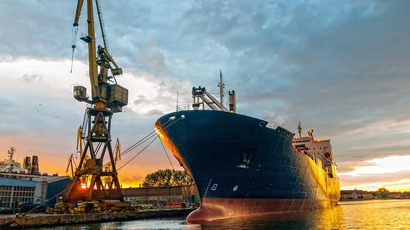 Ship at dock