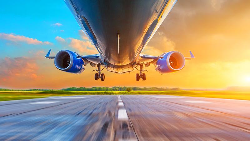 Plane taking off 