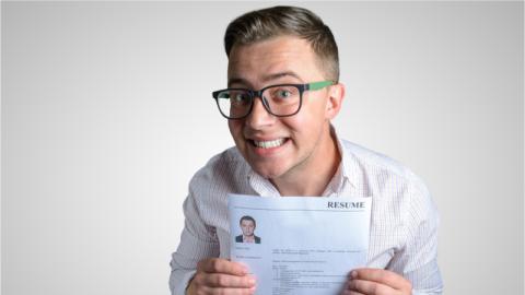 Man and his resume