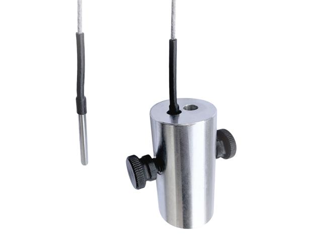 Thermal damping block for data logger temperature probe