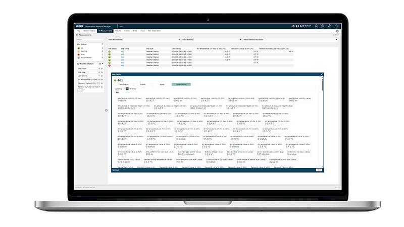 NM10 user interface on laptop