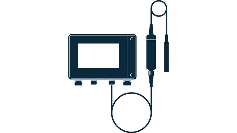 Vaisala HUMICAP HMP7 humidity measurement instrument connected to Indigo520 transmitter