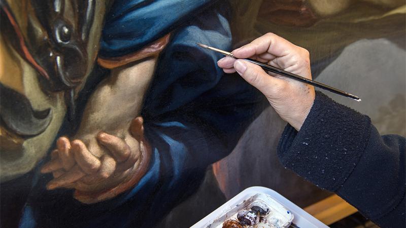 Restoration of a painting