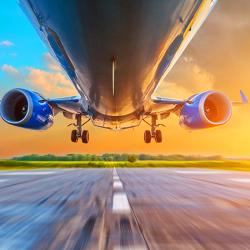 Plane taking off 
